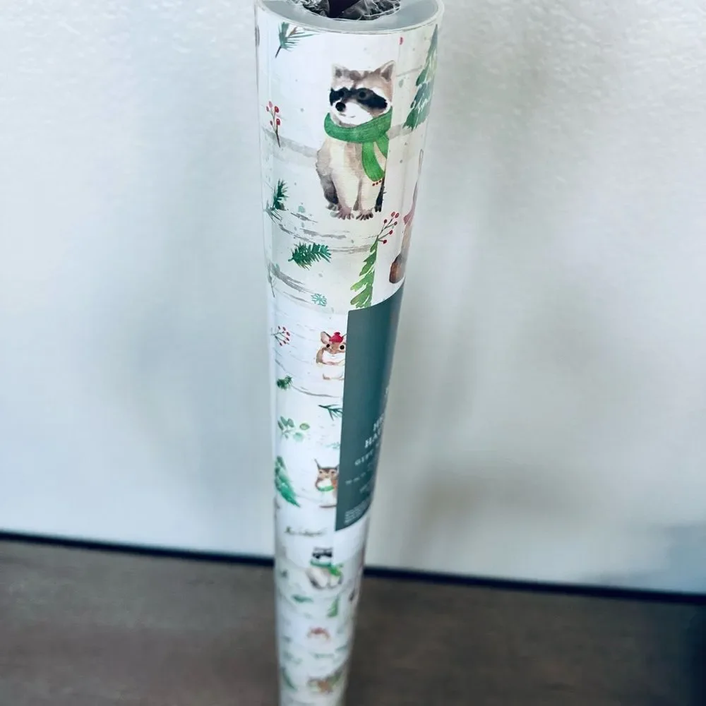 Woodlands Animals Holiday Christmas Gift Wrapping Paper Roll